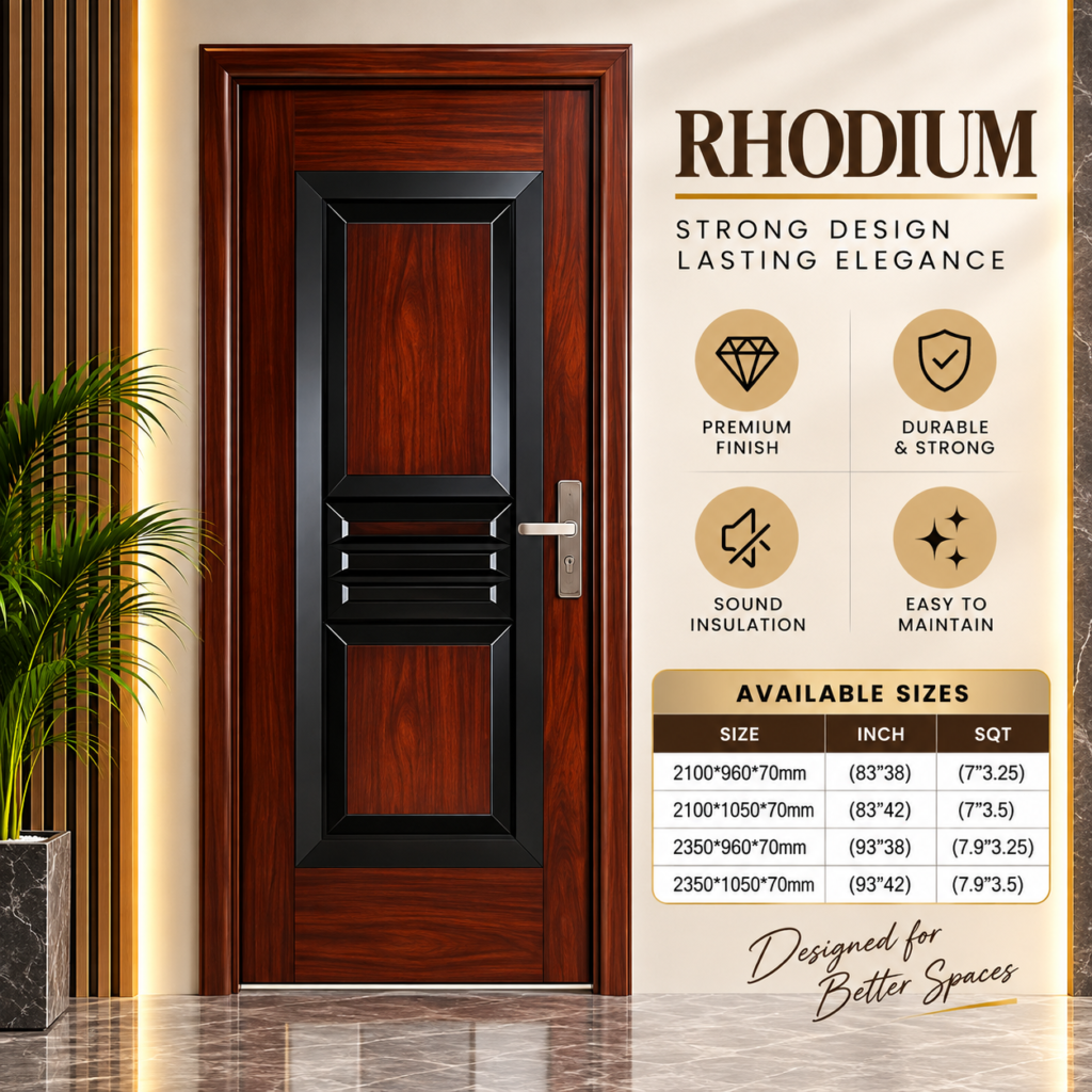 Rhodium single door